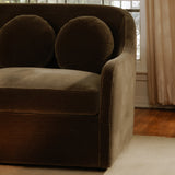 Rialto Dark Green Faux Mohair Sofa - Ornate Home