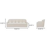 Rialto White Sofa - Ornate Home