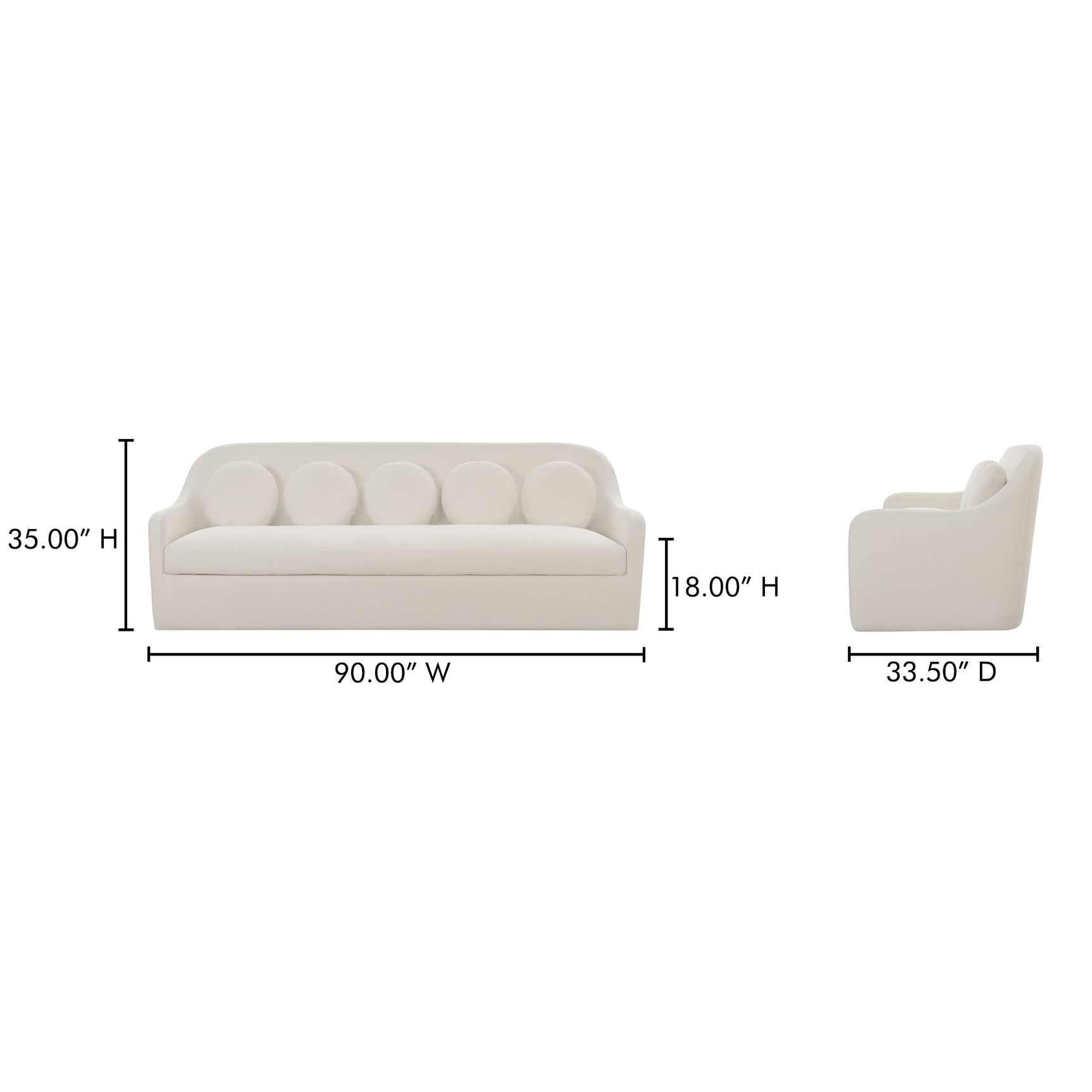 Rialto White Sofa - Ornate Home