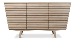 Ribbed Grey Nine Drawer Commode - Ornate Home