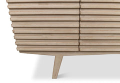 Ribbed Grey Nine Drawer Commode - Ornate Home