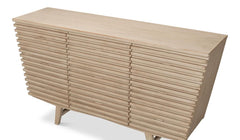 Ribbed Grey Nine Drawer Commode - Ornate Home