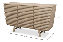 Ribbed Grey Nine Drawer Commode - Ornate Home