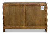 Ribbed Remington Tan Small Sideboard - Ornate Home