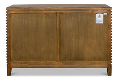 Ribbed Remington Tan Small Sideboard - Ornate Home