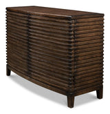 Ribbed Remington Tan Small Sideboard - Ornate Home