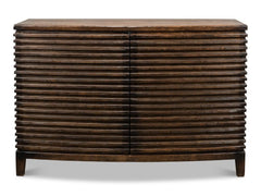Ribbed Remington Tan Small Sideboard - Ornate Home