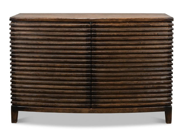 Ribbed Remington Tan Small Sideboard - Ornate Home