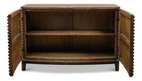 Ribbed Remington Tan Small Sideboard - Ornate Home