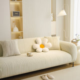 Ribbed Washable Sofa Cover, High Stretch Striped Couch Slipcover with Tie Straps - Ornate Home