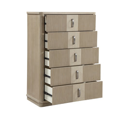 Ribbon Beige 5pc Bedroom Set - Ornate Home