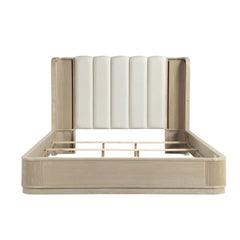 Ribbon Beige Queen Bed - Ornate Home