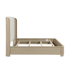 Ribbon Beige Queen Bed - Ornate Home