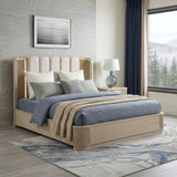 Ribbon Beige Queen Bed - Ornate Home