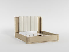 Ribbon Beige Queen Bed - Ornate Home