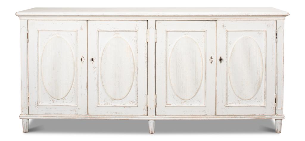 Ribbon White Sideboard - Ornate Home