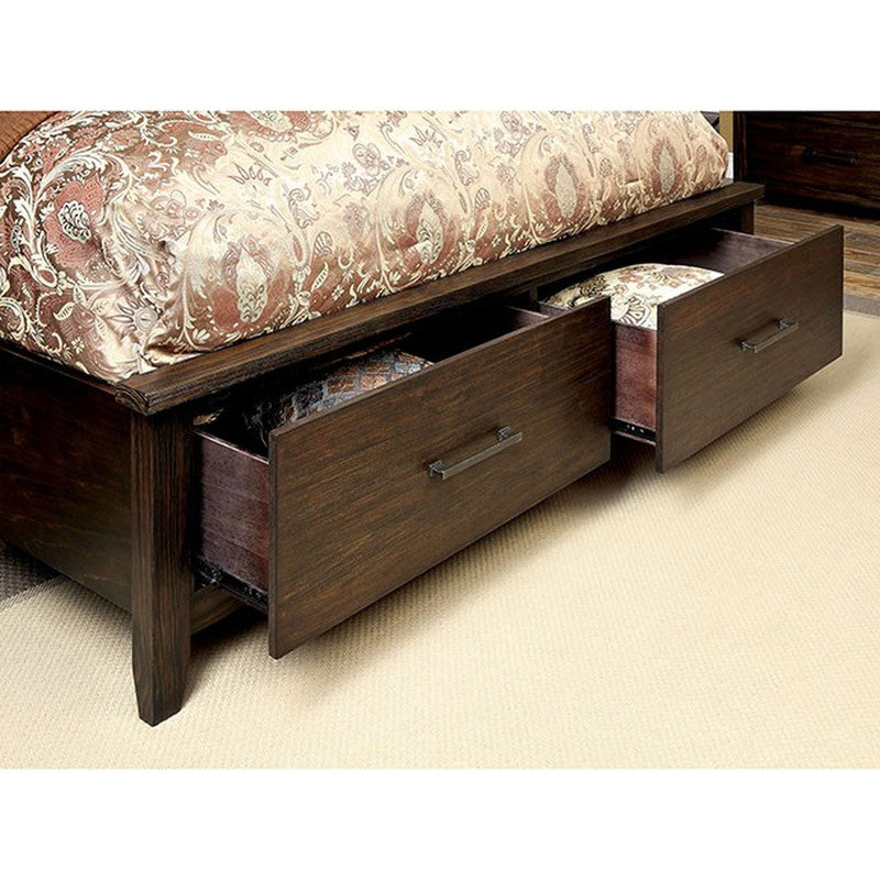 Ribeira Rustic Dark Walnut Cal.King Bed - Ornate Home