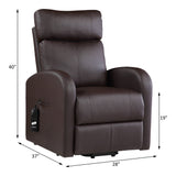 Ricardo Brown PU Recliner w/Power Lift - Ornate Home
