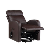 Ricardo Brown PU Recliner w/Power Lift - Ornate Home