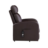 Ricardo Brown PU Recliner w/Power Lift - Ornate Home