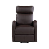 Ricardo Brown PU Recliner w/Power Lift - Ornate Home