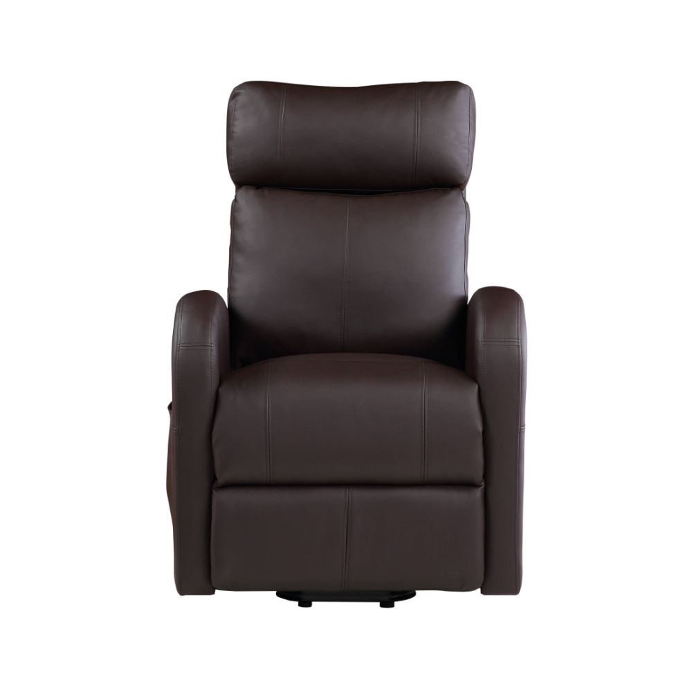 Ricardo Brown PU Recliner w/Power Lift - Ornate Home