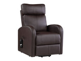 Ricardo Brown PU Recliner w/Power Lift - Ornate Home