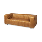 Ricciardo Cognac Leather Three Seater Sofa - Ornate Home