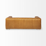 Ricciardo Cognac Leather Three Seater Sofa - Ornate Home