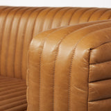Ricciardo Cognac Leather Three Seater Sofa - Ornate Home