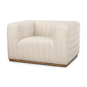 Ricciardo Cream Boucle Upholstered Arm Chair - Ornate Home