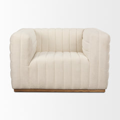 Ricciardo Cream Boucle Upholstered Arm Chair - Ornate Home