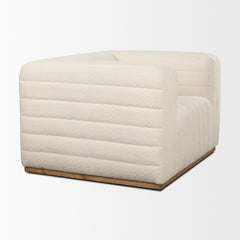 Ricciardo Cream Boucle Upholstered Arm Chair - Ornate Home