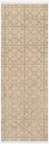 Rice Dusty Sage Fringed Jute Carpet - Ornate Home