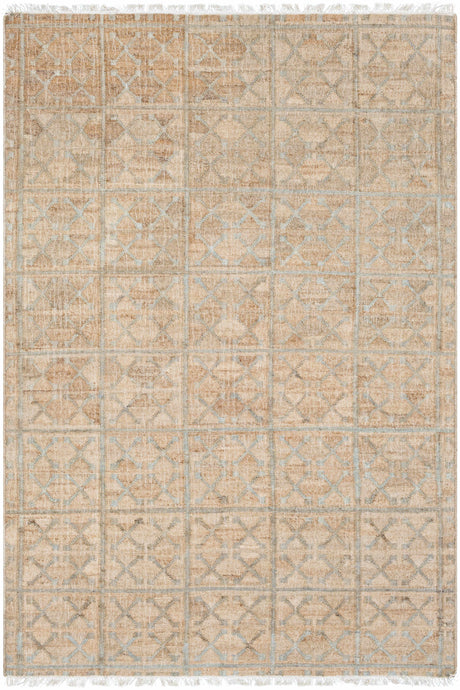 Rice Dusty Sage Fringed Jute Carpet - Ornate Home