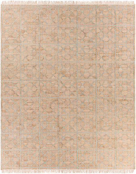 Rice Dusty Sage Fringed Jute Carpet - Ornate Home