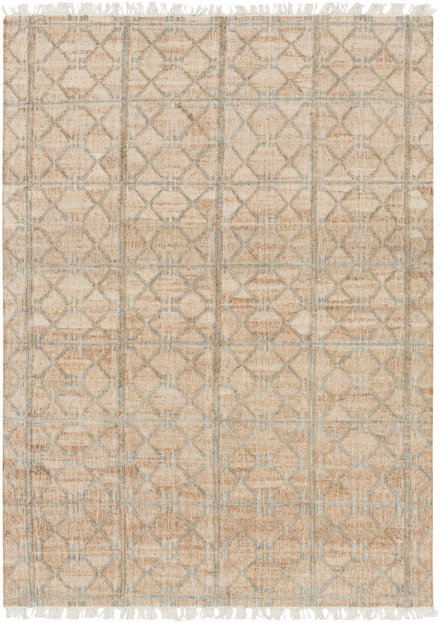Rice Dusty Sage Fringed Jute Carpet - Ornate Home