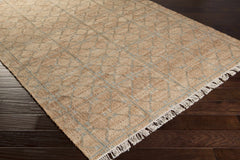 Rice Dusty Sage Fringed Jute Carpet - Ornate Home