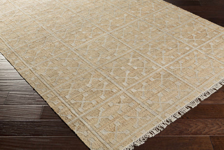 Rice Handcrafted Fringed Jute Carpet - Ornate Home