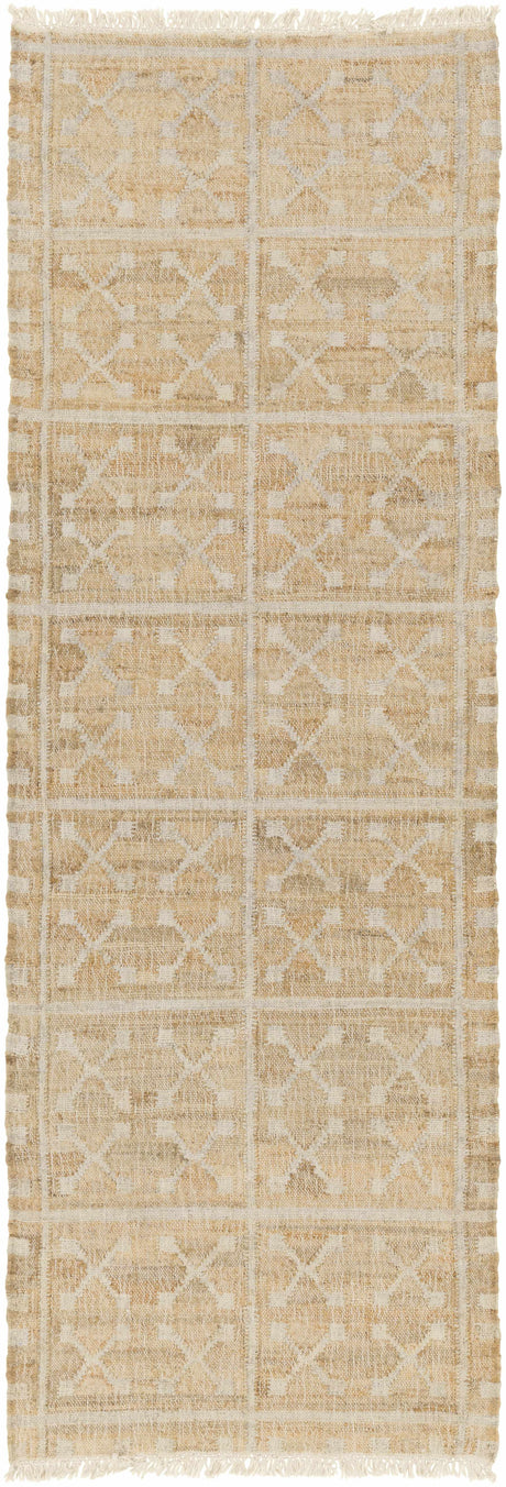 Rice Handcrafted Fringed Jute Carpet - Ornate Home