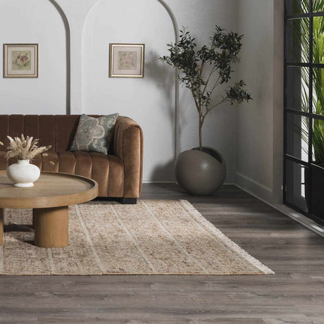 Rice Handcrafted Fringed Jute Carpet - Ornate Home