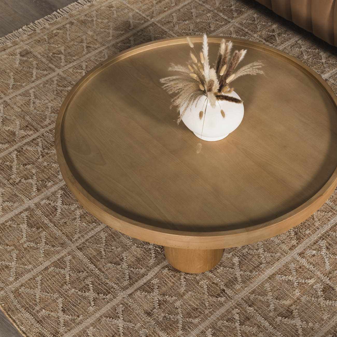 Rice Handcrafted Fringed Jute Carpet - Ornate Home