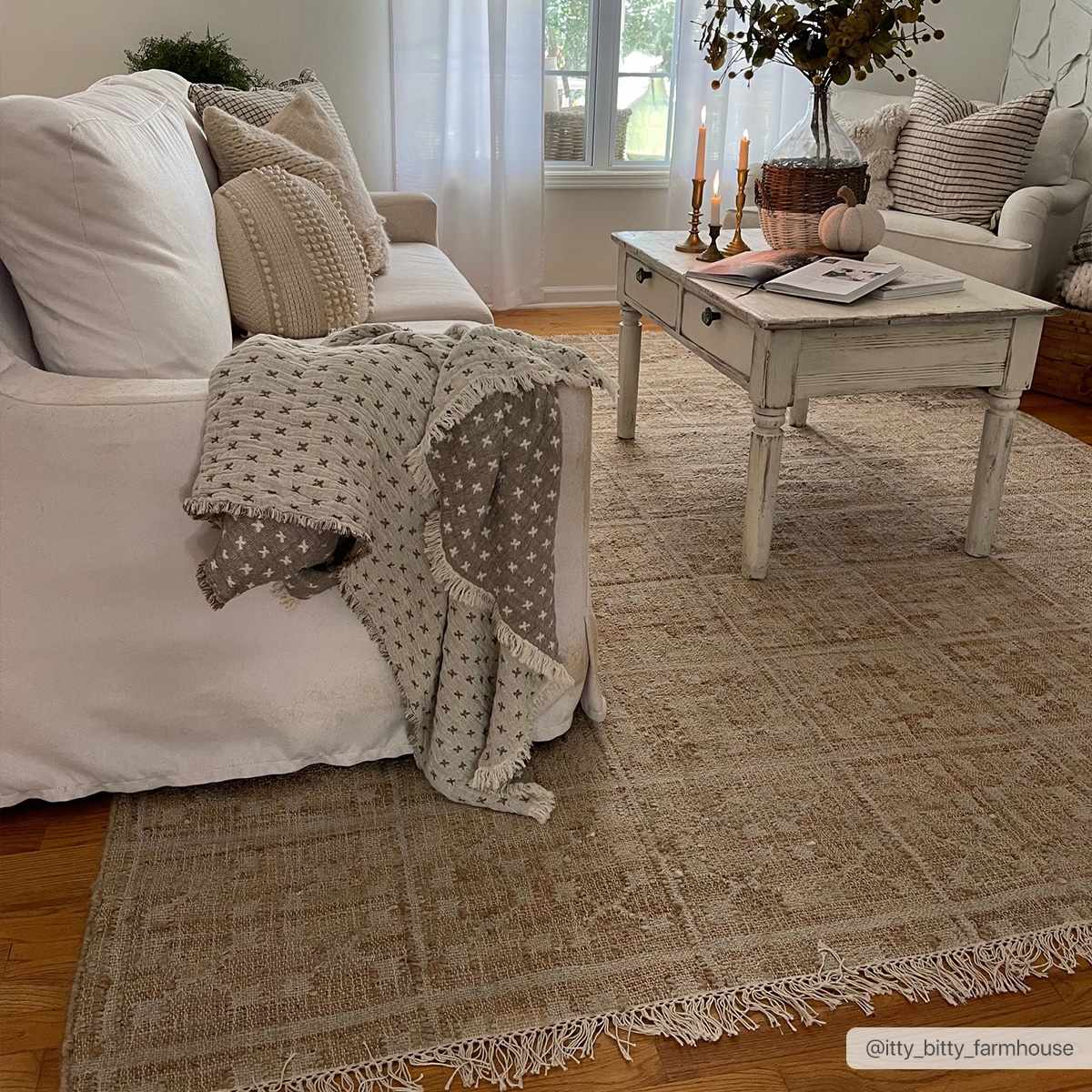 Rice Handcrafted Fringed Jute Carpet - Ornate Home
