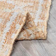 Rice Handcrafted Fringed Jute Carpet - Ornate Home