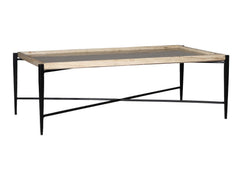 Rice Natural/Black Coffee Table - Ornate Home