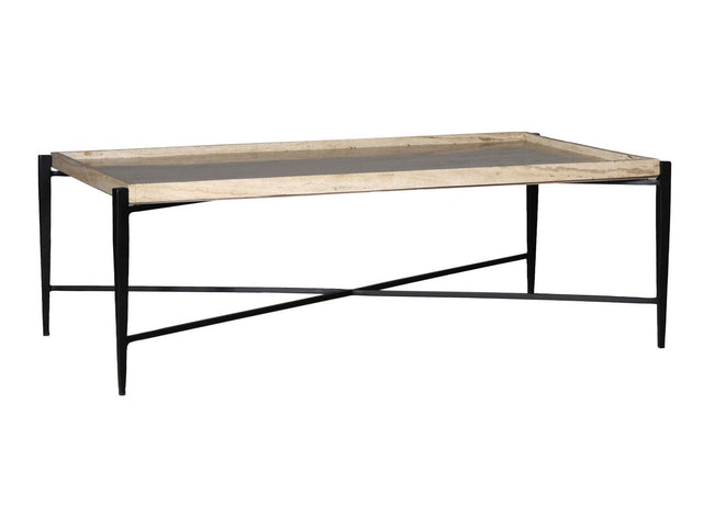 Rice Natural/Black Coffee Table - Ornate Home