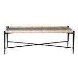 Rice Natural/Black Coffee Table - Ornate Home