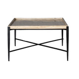 Rice Natural/Black Coffee Table - Ornate Home