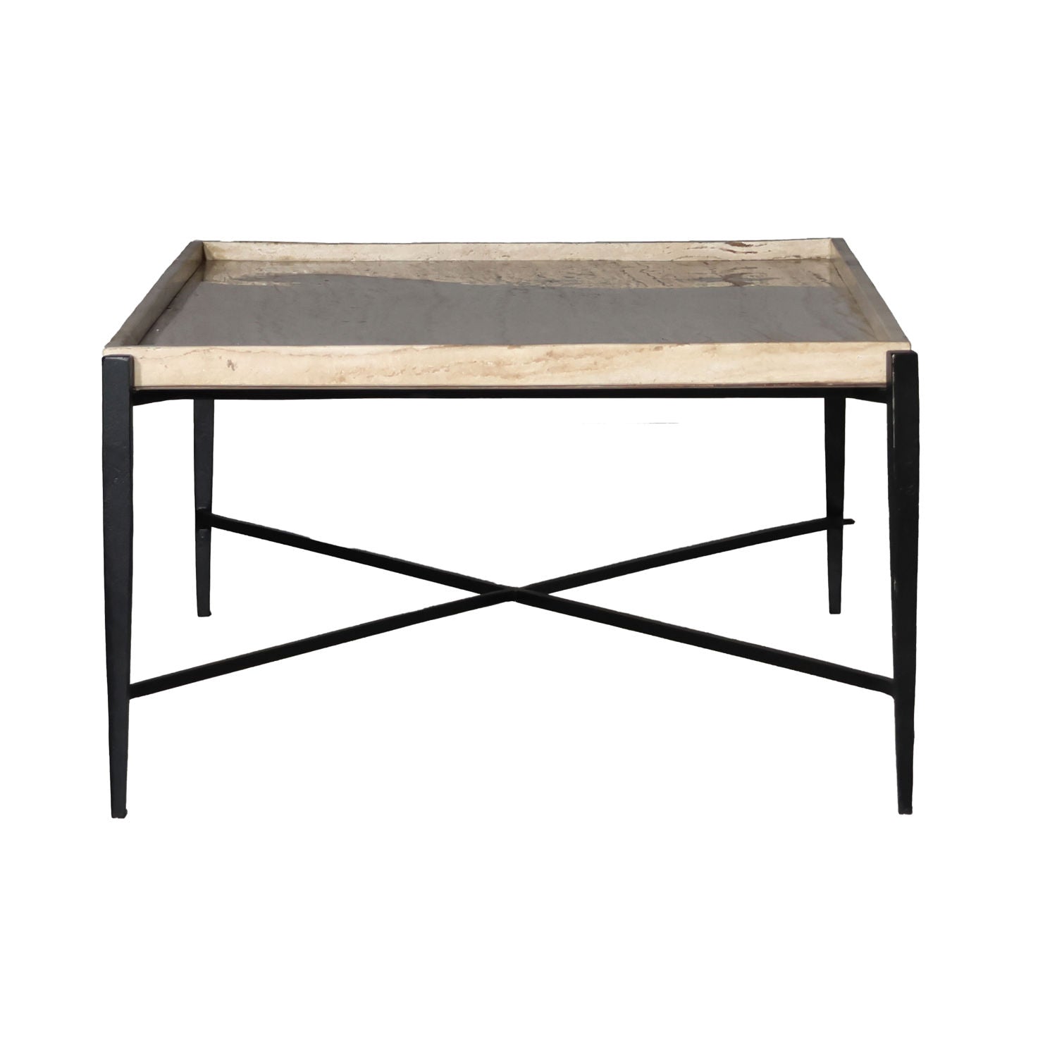 Rice Natural/Black Coffee Table - Ornate Home