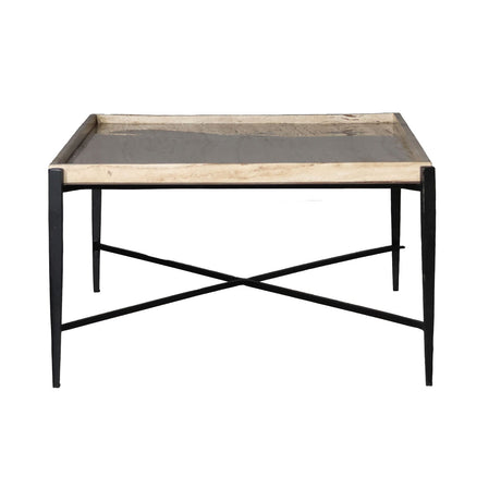 Rice Natural/Black Coffee Table - Ornate Home